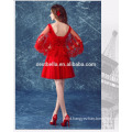 Lace applique red short evening dresses short prom dresses with shawl sleeve homecoming dress wholesale